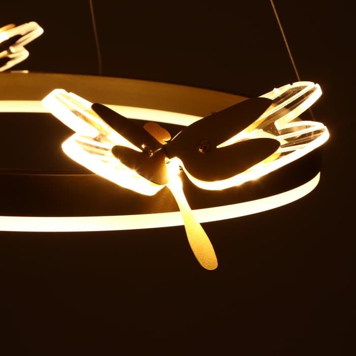 Люстра «Стрекоза»LED 48 Вт 3000-6000К золото 52×52×80 см BayerLux