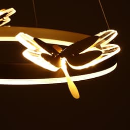 Люстра «Стрекоза»LED 48 Вт 3000-6000К золото 52×52×80 см BayerLux