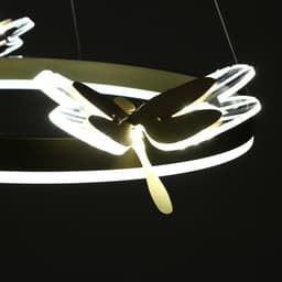 Люстра «Стрекоза»LED 48 Вт 3000-6000К золото 52×52×80 см BayerLux