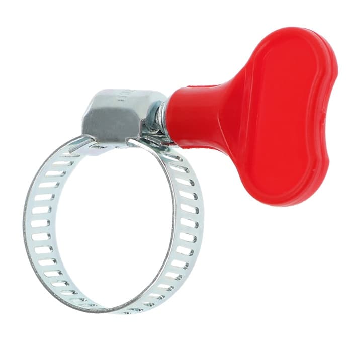 Хомут червячный с «барашком» ZEIN, сквозная просечка, диаметр 13-23 мм, оцинкованный