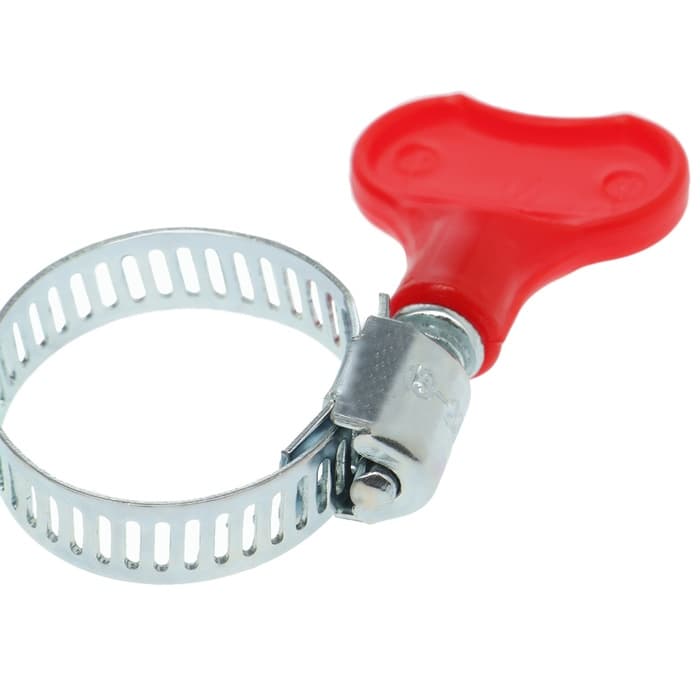 Хомут червячный с «барашком» ZEIN, сквозная просечка, диаметр 13-23 мм, оцинкованный