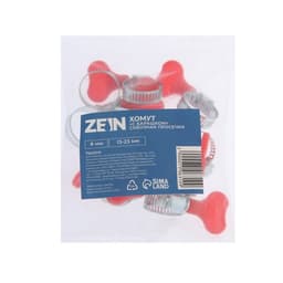 Хомут червячный с «барашком» ZEIN, сквозная просечка, диаметр 13-23 мм, оцинкованный