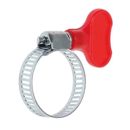 Хомут червячный с «барашком» ZEIN, сквозная просечка, диаметр 16-27 мм, оцинкованный