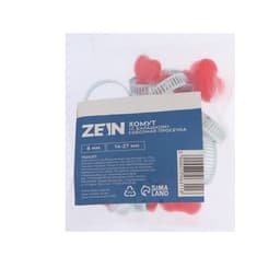 Хомут червячный с «барашком» ZEIN, сквозная просечка, диаметр 16-27 мм, оцинкованный