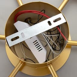 Люстра с ПДУ 2301/6GD LED 120 Вт 3000-6000К золото 75×75×8 см BayerLux