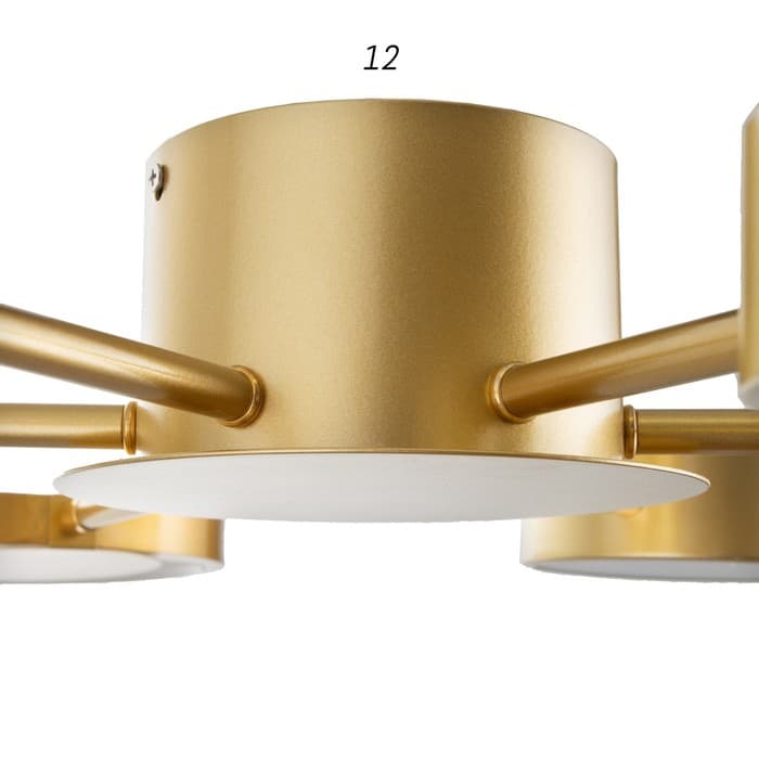 Люстра с ПДУ 2301/6GD LED 120 Вт 3000-6000К золото 75×75×8 см BayerLux