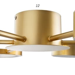 Люстра с ПДУ 2301/6GD LED 120 Вт 3000-6000К золото 75×75×8 см BayerLux