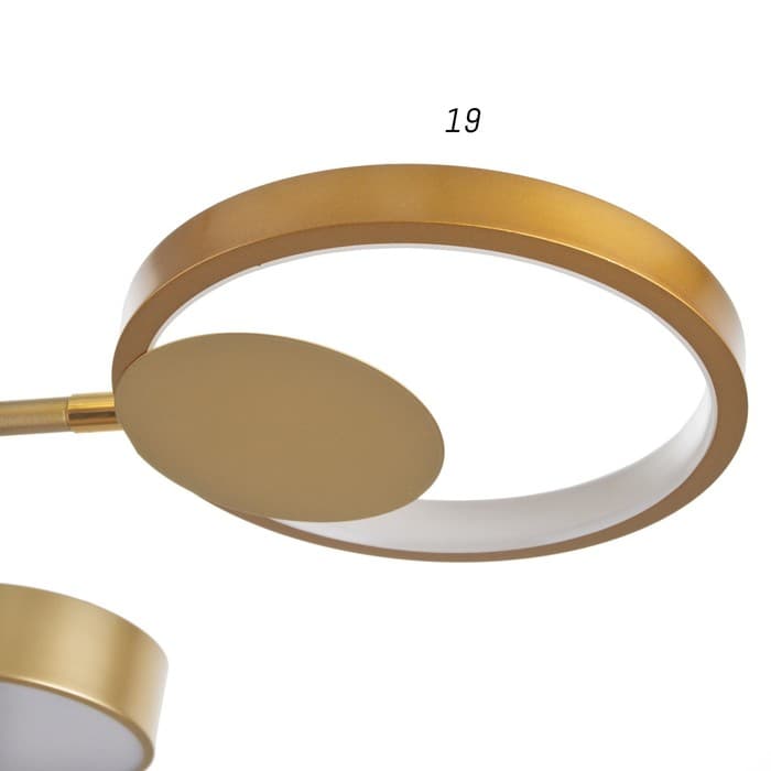 Люстра с ПДУ 2301/6GD LED 120 Вт 3000-6000К золото 75×75×8 см BayerLux