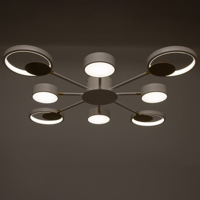 Люстра с ПДУ 2301/8WT LED 160 Вт 3000-6000К белый 93×93×8 см BayerLux