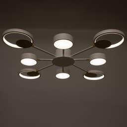 Люстра с ПДУ 2301/8WT LED 160 Вт 3000-6000К белый 93×93×8 см BayerLux