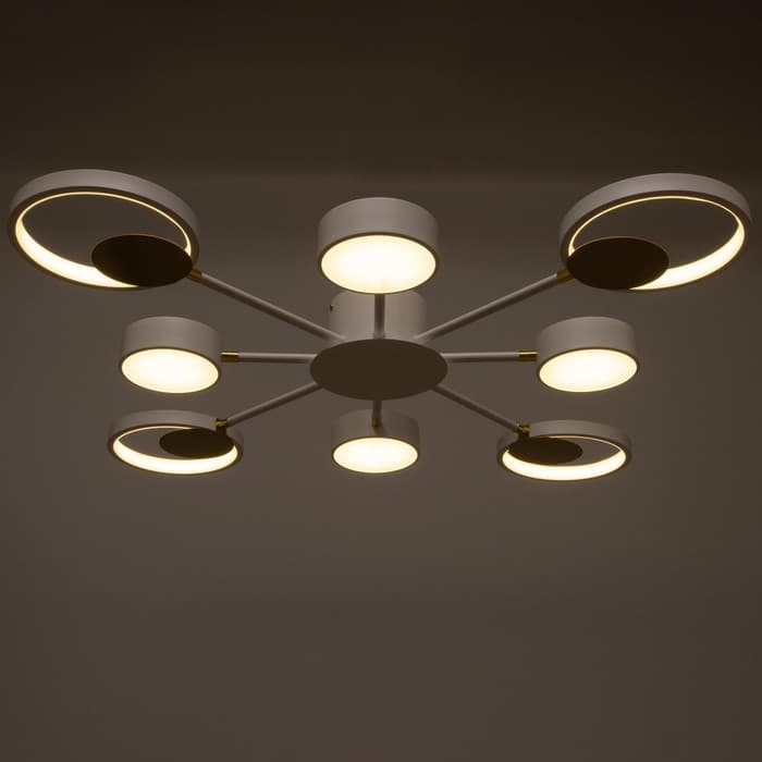 Люстра с ПДУ 2301/8WT LED 160 Вт 3000-6000К белый 93×93×8 см BayerLux