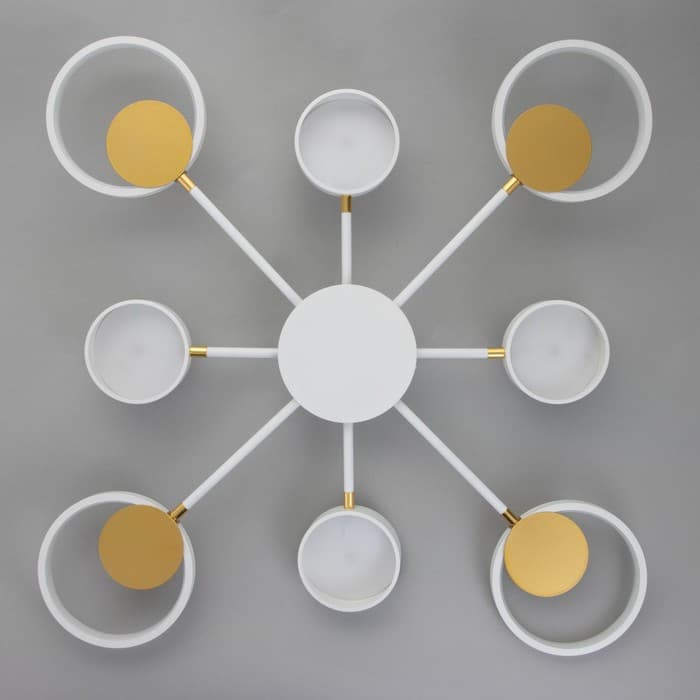 Люстра с ПДУ 2301/8WT LED 160 Вт 3000-6000К белый 93×93×8 см BayerLux