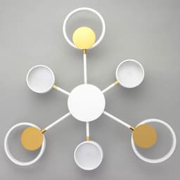 Люстра с ПДУ 2301/6WT LED 120 Вт 3000-6000К белый 75×75×8 см BayerLux