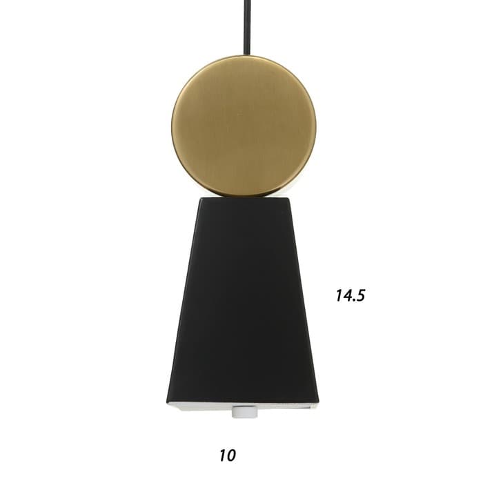 Светильник BayerLux 2284/1 LED черно-золотой 10×10×24-124 см