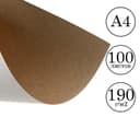 Картон белый А4, 100 листов, немелованный, 190 г/м², односторонний