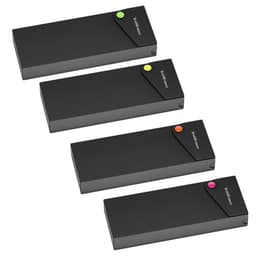 Пенал - футляр на кнопке ErichKrause Matt Accent, пластиковый, чёрный, МИКС