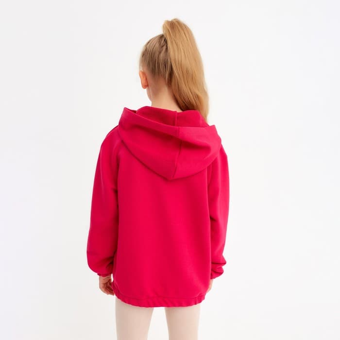 Худи для девочки MINAKU: Basic Line, цвет фуксия, рост 152 см