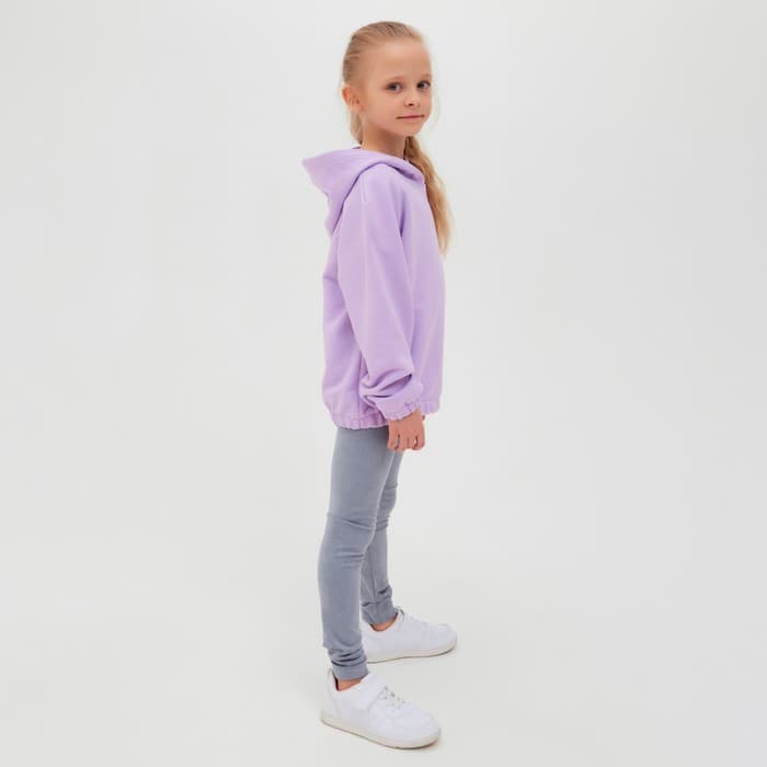Худи для девочки MINAKU: Basic Line, фиолетовое, рост 134 см