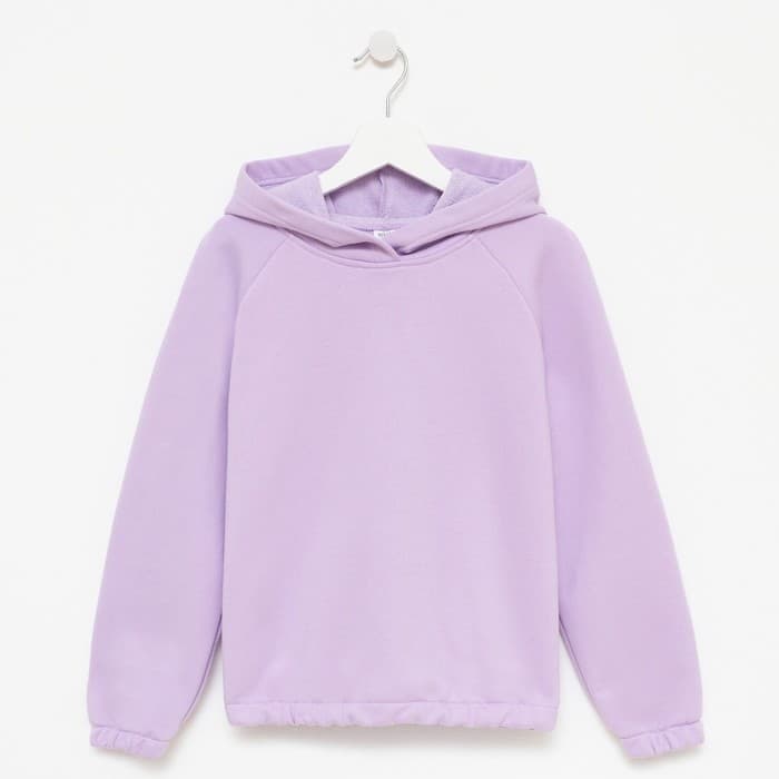 Худи для девочки MINAKU: Basic Line, фиолетовое, рост 134 см