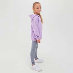 Худи для девочки MINAKU: Basic Line, фиолетовое, рост 146 см