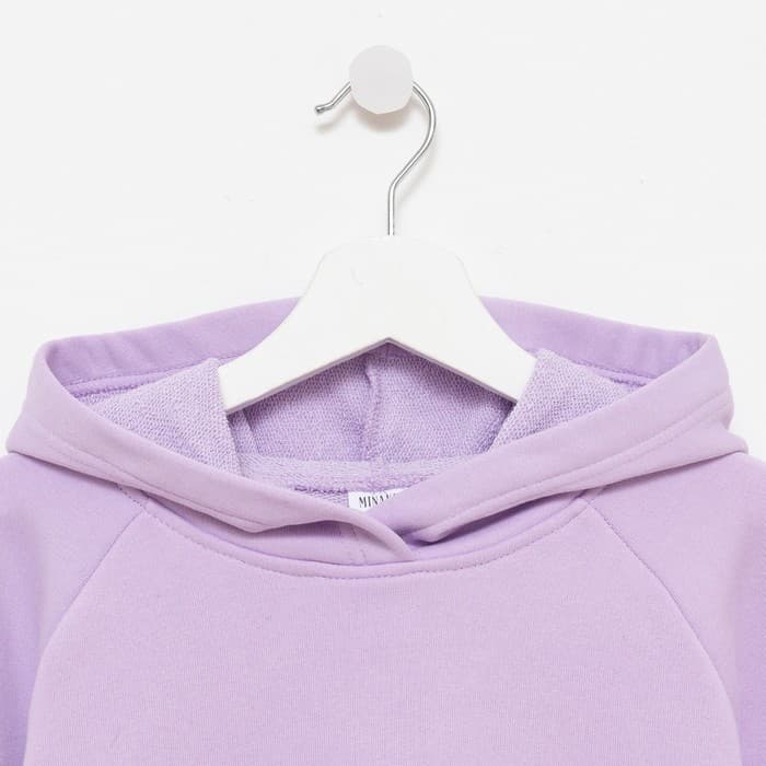 Худи для девочки MINAKU: Basic Line, фиолетовое, рост 146 см