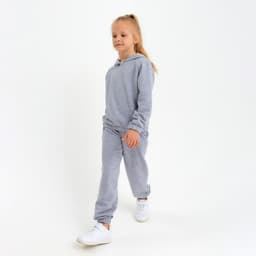 Костюм детский (худи, брюки) MINAKU, светло-серый меланж, рост 104 см