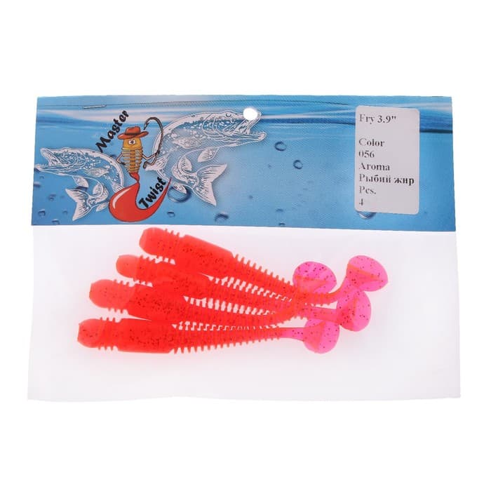 Приманка силиконовая Master Twist  FRY 3,9 " цвет 056  (уп.4шт), фуксия
