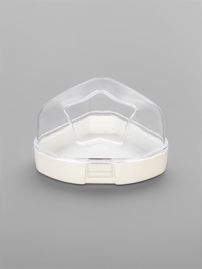 Ванночка для грызунов, 14×10.4 см, угловая, с лопаткой, пластик, белая