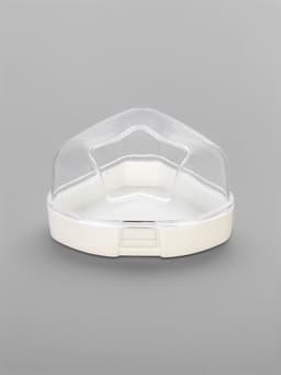 Ванночка для грызунов, 14×10.4 см, угловая, с лопаткой, пластик, белая