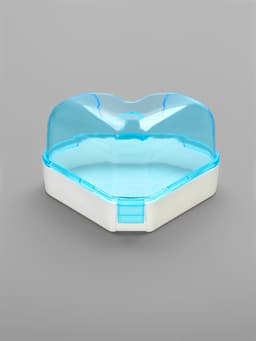 Ванночка для грызунов, 14×10.4 см, угловая, с лопаткой, пластик, голубая