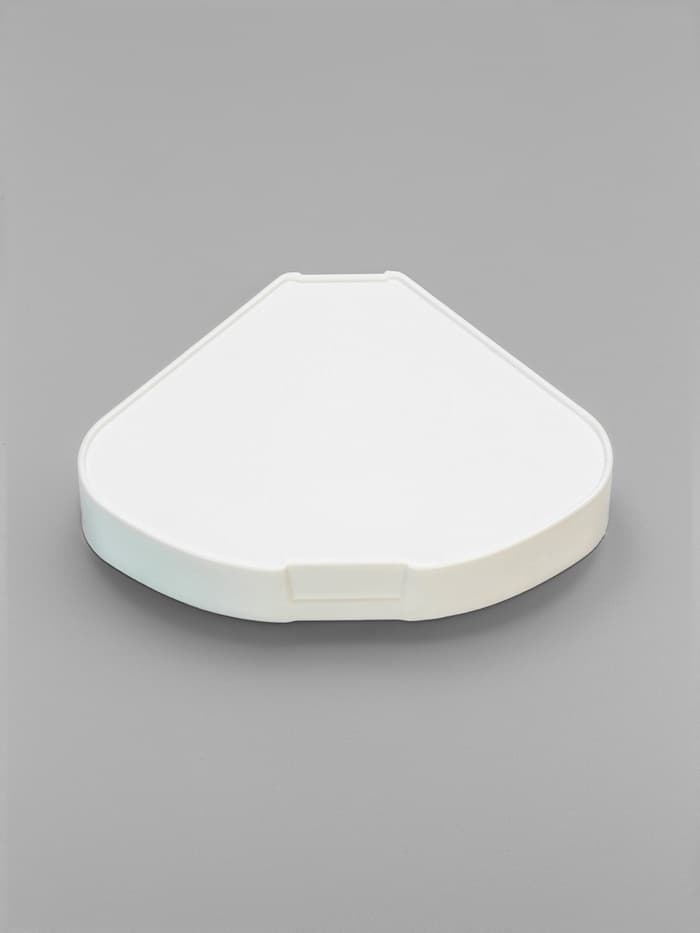 Ванночка для грызунов, 14×10.4 см, угловая, с лопаткой, пластик, голубая