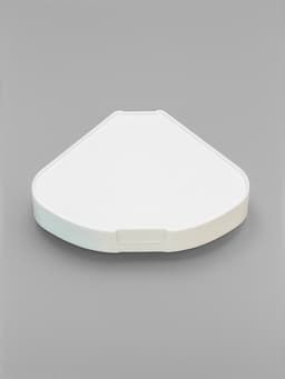 Ванночка для грызунов, 14×10.4 см, угловая, с лопаткой, пластик, голубая