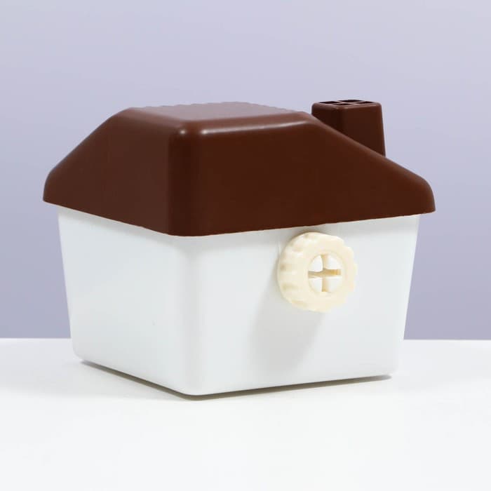 Домик для грызунов, 11.4×10.7×10.7 см, угловой, пластик, коричневый