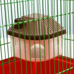 Домик для грызунов, 11.4×10.7×10.7 см, угловой, пластик, коричневый