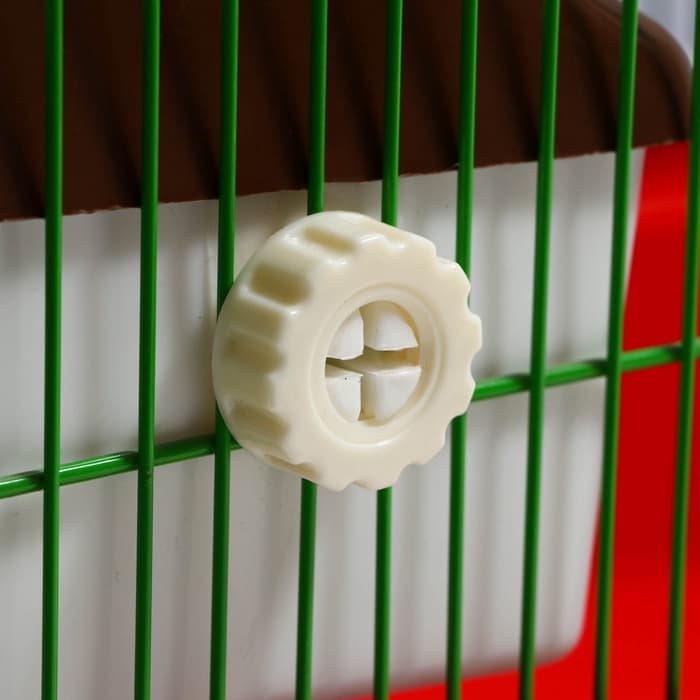 Домик для грызунов, 11.4×10.7×10.7 см, угловой, пластик, коричневый