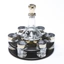 Мини-бар «Барокко», барная стойка, графин, 6 стопок, стекло