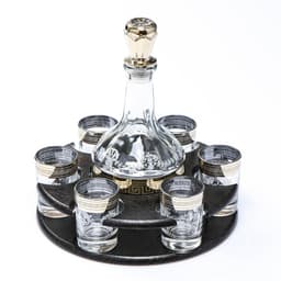 Мини-бар «Барокко», барная стойка, графин, 6 стопок, стекло