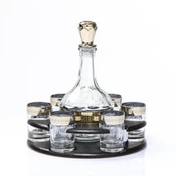 Мини-бар «Барокко», барная стойка, графин, 6 стопок, стекло