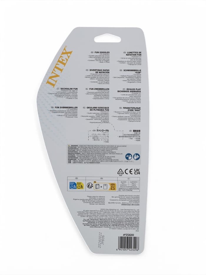 Очки для плавания, от 3 до 8 лет, обхват 48-52 см, цвет МИКС