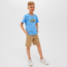 Шорты для мальчика MINAKU: Casual collection, бежевые, рост 98 см