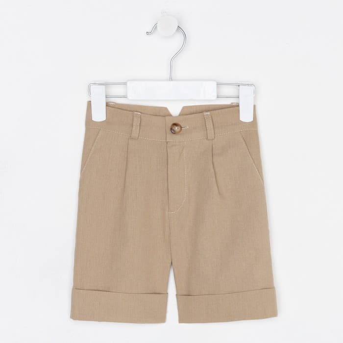 Шорты для мальчика MINAKU: Casual collection, бежевые, рост 98 см
