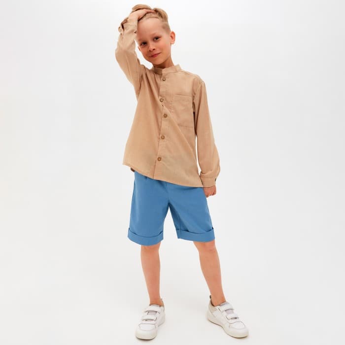 Шорты для мальчика MINAKU: Casual collection, синие, рост 152 см