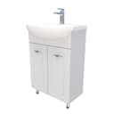 Тумба напольная «Пинта 60», с раковиной «Грация», цвет белый