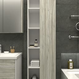 Шкаф - пенал для ванной комнаты «Джерси 450», 450×265×1600 мм, цвет пальмира/белый