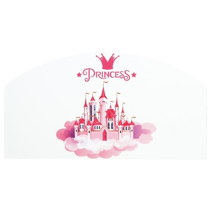 Бортик для кровати «Корона №4», с фотопечатью, 790×440 мм, цвет белый/розовый