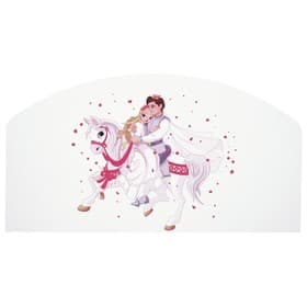 Бортик для кровати «Сердце №1», с фотопечатью, 790×440 мм, цвет белый/розовый