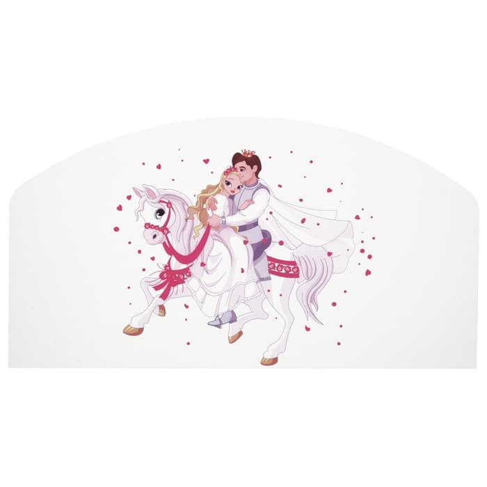 Бортик для кровати «Сердце №1», с фотопечатью, 790×440 мм, цвет белый/розовый