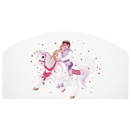 Бортик для кровати «Сердце №1», с фотопечатью, 790×440 мм, цвет белый/розовый