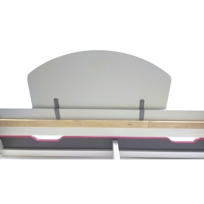 Бортик для кровати «Сердце №1», с фотопечатью, 790×440 мм, цвет белый/розовый