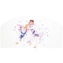 Бортик для кровати «Сердце №2», с фотопечатью, 790×440 мм, цвет белый/синий